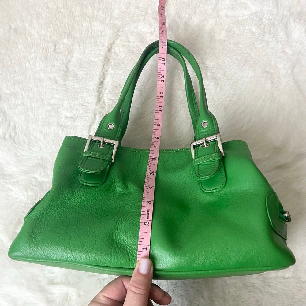 Vintage Tommy & Kate Y2K Apple Green Genuine Leather Buckle Shoulder Bag - Picture 13 of 13